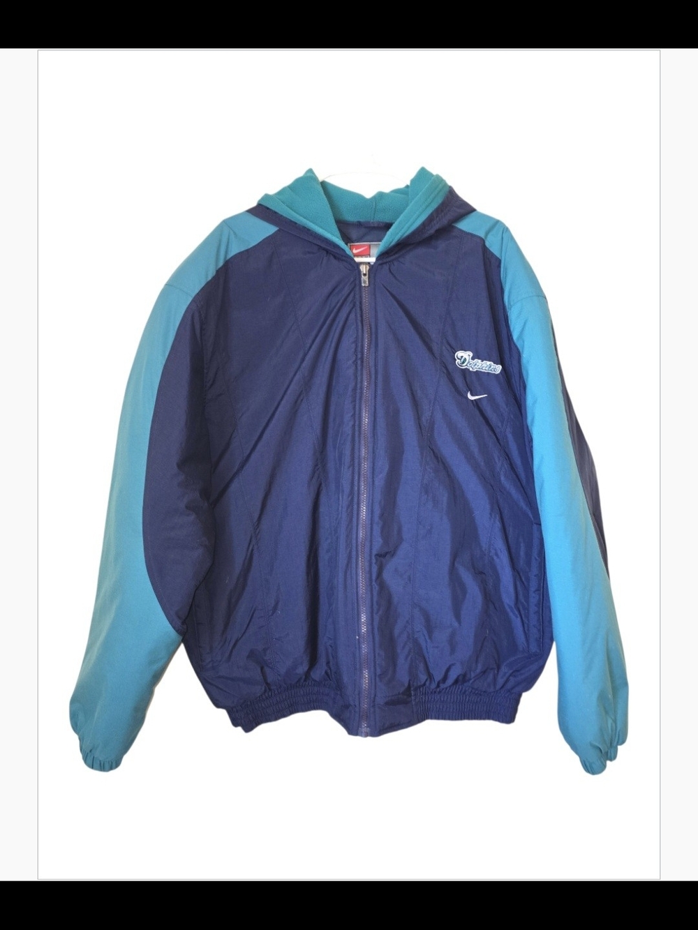 Nike Team Miami Dolphins Jacket With Hoodie, L